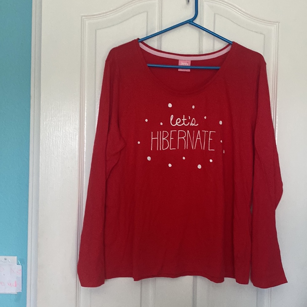 Jenni intimates EUC red pj top womens xxl
